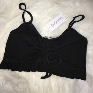Black crop top